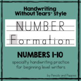 Handwriting Without Tears® style NUMBERS Practice Number W