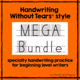 Preview of Handwriting Without Tears® style practice and FREE BONUS Handwriting Practice