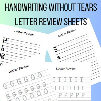 Kindergarten Handwriting Journal - similar to Handwriting Without Tears