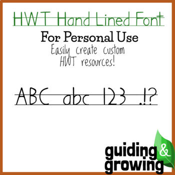 Preview of HWT Style - Hand Lined Font