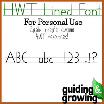 Preview of HWT Style - Double Lines - 2 Lines Font for Handwriting