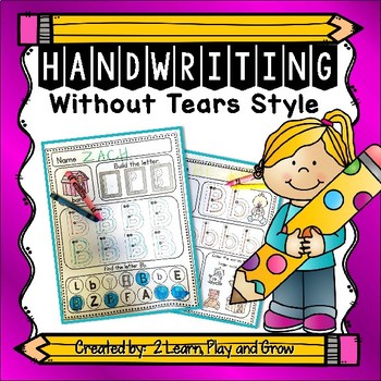 Preview of Handwriting Without Tears HWT Style Worksheet Distance Learning  Pre-K-1st