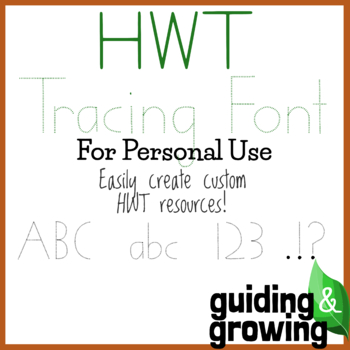 Preview of HWT Style - Tracing Font