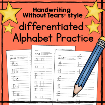 Handwriting Without Tears® Style Letter Practice Pages