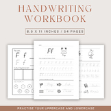 Handwriting Workbook ABC / Editable Canva Template