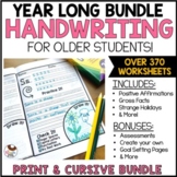 Handwriting Worksheets | CURSIVE PRINT D'NEALIAN BUNDLE fo