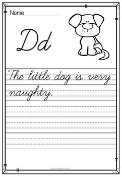 handwriting worksheets cursive sentences by polly puddleduck tpt