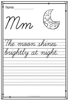 Handwriting Worksheets (Cursive Sentences) by Polly Puddleduck | TpT