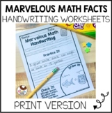 Handwriting Worksheets - PRINT - Fun Math Facts