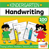 Handwriting Worksheets for Kindergarten (100 Worksheets) No Prep