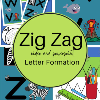 Preview of Handwriting; Zig Zag Letter Formation Video and PowerPoint