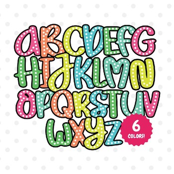 Preview of Handwriting alphabet bulletin board letters font for teachers cute clipart