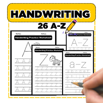 Preview of Handwriting alphabet practice  Worksheets A-Z