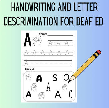 Preview of Handwriting and Letter Discrimination for Deaf Education | ASL
