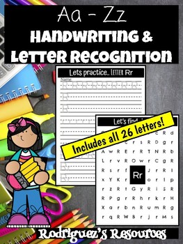 Handwriting and Letter Recognition Journal by Rodriguez's Resources