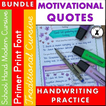 Preview of Handwriting Practice Older Students Pen Control Motivational