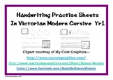 Handwriting for Year 1 - Vic modern cursive script
