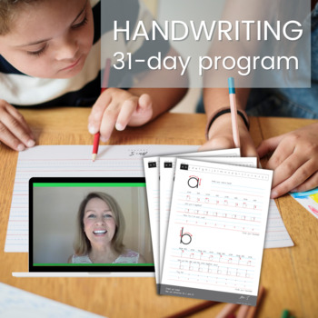 Preview of Handwriting in 1 month l 31 Practice pages l Write the alphabet | Ms. S. Teaches
