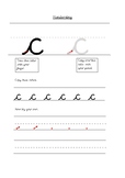 Handwriting letter formation worksheets cursive script