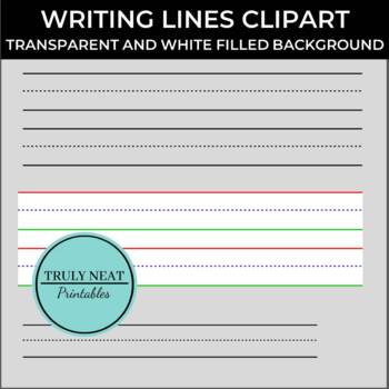 Preview of #catch24 Handwriting lines clipart for primary grades, Writing lines
