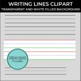 Handwriting lines clipart for primary grades, Writing line