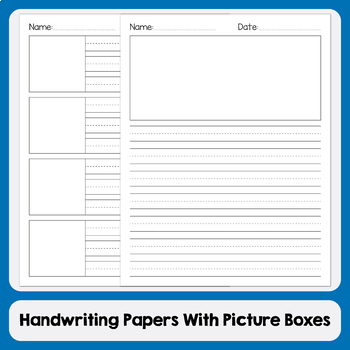 Kindergarten Writing Paper with Picture Box • Mrs E Virtually