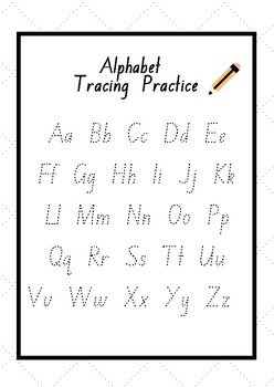 Preview of Handwriting practice - Alphabet tracing in NSW Foundation Font