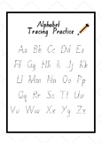 Handwriting practice - Alphabet tracing in NSW Foundation Font