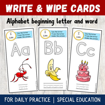 Preview of Handwriting practice Beginning letter sound tracing cards