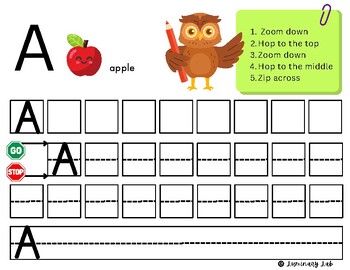 Preview of Handwriting practice booklet (capital & lowercase letter formation)