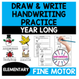 Handwriting practice draw and write BUNDLE year long occup