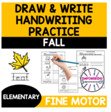 Handwriting practice draw and write FALL activities occupa