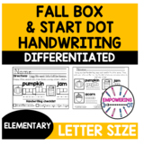 Handwriting practice letter size  letter box occupational 