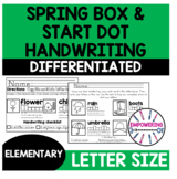 Handwriting practice letter size  letter box occupational 