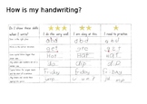 Handwriting rubric for young students
