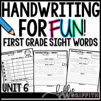 Preview of Handwriting with 1st Grade Sight Word Poems 