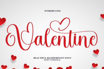 Preview of Handwritten Love Valentine Fonts Bundle   4 Sweet and Friendly Valentine Font
