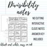 Divisibility Rules Interactive Notebook Guided Notes