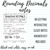 Rounding Decimals Interactive Notebook Guided Notes