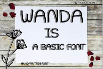 Preview of Handwritten font, Study font, Basic font, Simple font, Simple handwriting, font