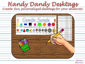 Preview of Handy Dandy Desktags - D'Nealian Style!