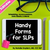 Handy SLP Editable Forms for Attendance, Accommodations, &