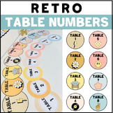 Hangable Table Numbers - Pastel & Groovy Retro