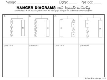 Preview of Hanger Diagram Equation Sort