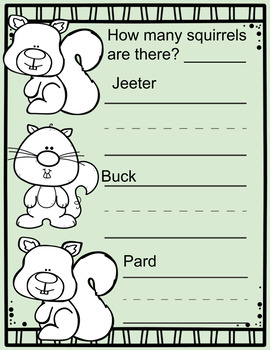 Preview of Jeeter, Buck, and Pard Activity Page