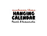 Hanging Calendar - Classroom Decor - Mushroom Theme
