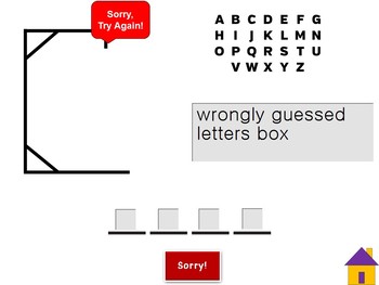 Hangman Interactive Power Point Game by Amanda's ESL  TpT