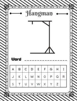 Free Hangman Template  Printable games for kids, Hangman words