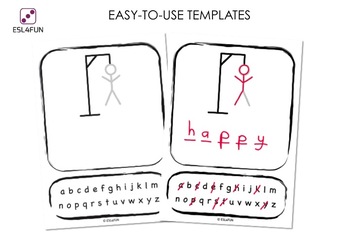 Hangman Templates - 8 Different Designs  Spelling lessons, Resource  classroom, Word families