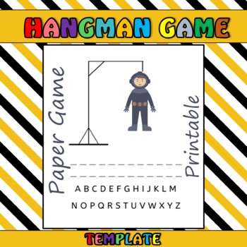 Hangman game paper smart kids paper puzzles for kids by BuzzPrintables